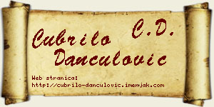 Čubrilo Dančulović vizit kartica